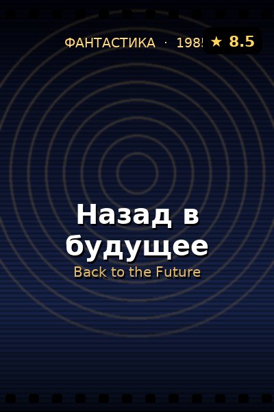Постер: Назад в будущее